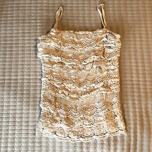 Medium Wet Seal cream tank top.